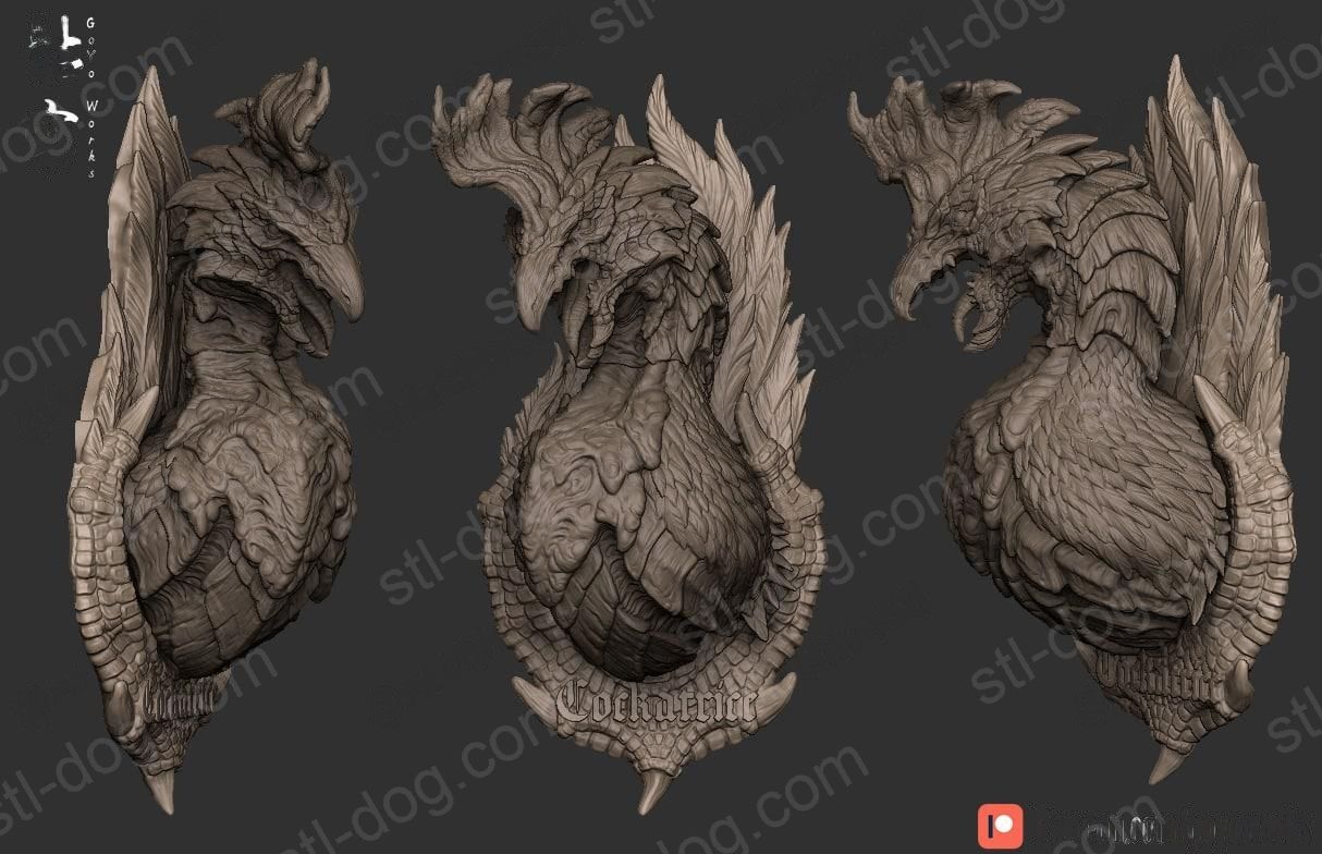 鸡蛇（Cockatrice）3D打印图纸